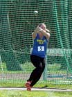 Katy Wilson (Birtley) wins the hammer with 47.97 in the North of England, Div. 4E, Whitley Bay.